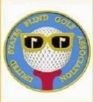 USBGA logo - ball with glasses on golf tee